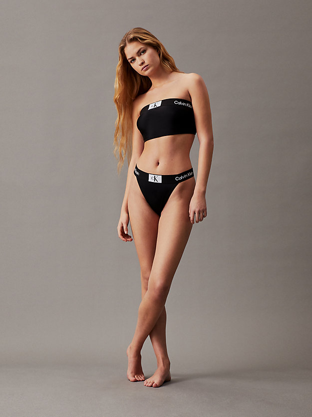 pvh black bandeau bikinitop - ck96 voor dames - calvin klein