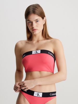 calypso coral bandeau bikini top - ck96 for women calvin klein