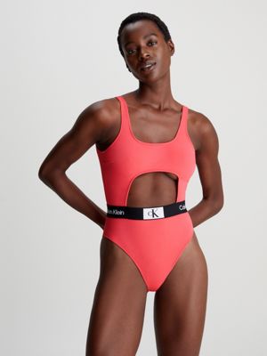 Cut Out Swimsuit CK96 Calvin Klein KW0KW02357TBK