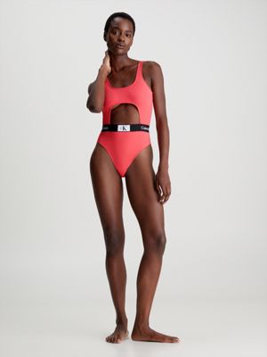 Cut Out Swimsuit CK96 Calvin Klein KW0KW02357TBK