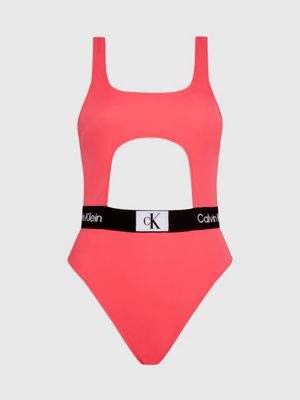 Cut Out Swimsuit CK96 Calvin Klein KW0KW02357TBK