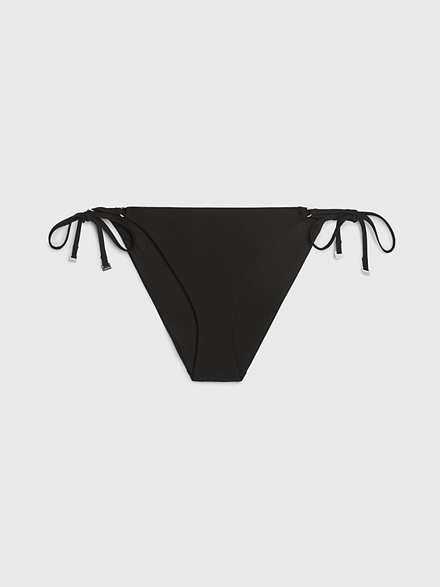 slip bikini con laccetti - core solids black da donne calvin klein