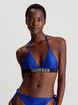 midnight lagoon triangle bikini top - intense power for women calvin klein