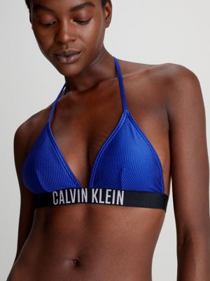 midnight lagoon triangle bikini top - intense power for women calvin klein