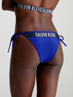 midnight lagoon tie side bikini bottoms - intense power for women calvin klein