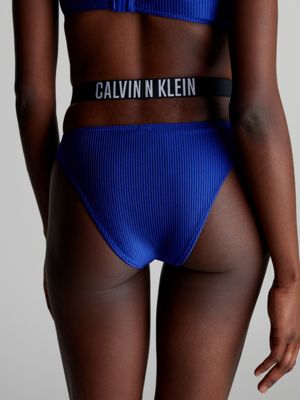 midnight lagoon high leg bikini bottoms - intense power for women calvin klein