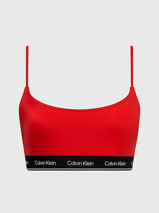 red bralette bikinitop - ck meta legacy voor dames - calvin klein