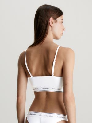 pvh classic white bralette bikini top - ck meta legacy for women calvin klein