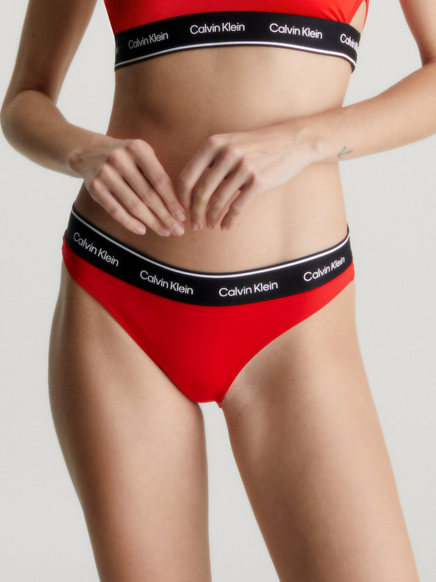 cajun red bikini bottoms - ck meta legacy for women calvin klein