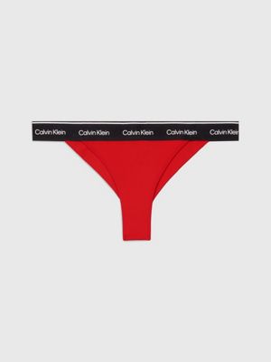Limited Edition Monogram 'Red Lines' Spandex Thong Bikini