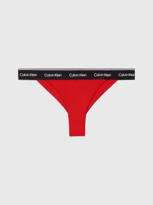 Calvin Klein - Slip bikini brasiliano rosa con logo