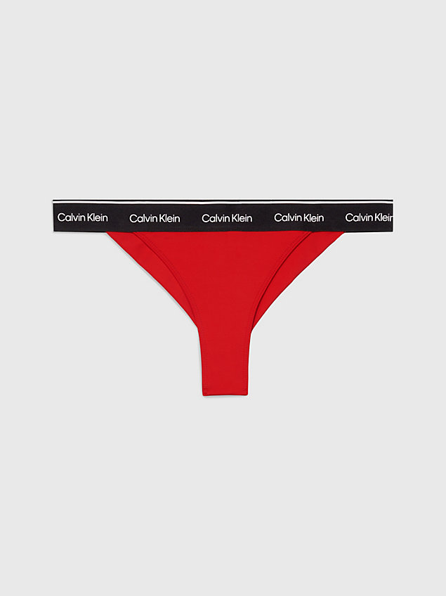 red brazilian bikini bottoms - ck meta legacy for women calvin klein