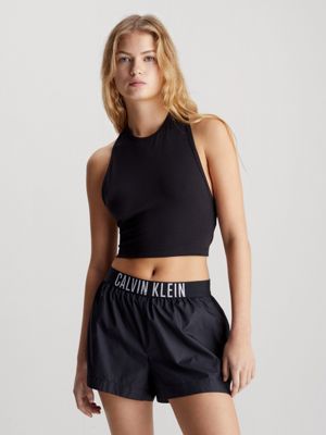 Calvin klein shorts and crop top hot sale set