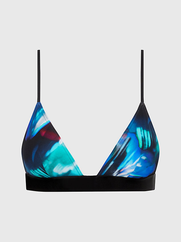 blue triangel bikini-top - ck refined für damen - calvin klein
