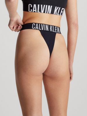 Calvin Klein Swimwear THONG BRAZILIAN - Bikini bottoms - black