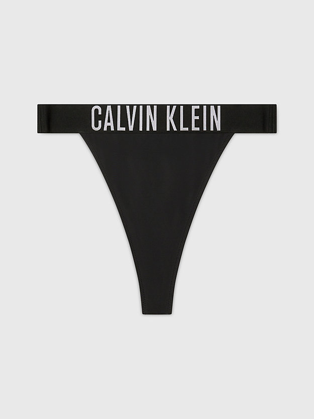 pvh black thong bikini bottoms - intense power for women calvin klein