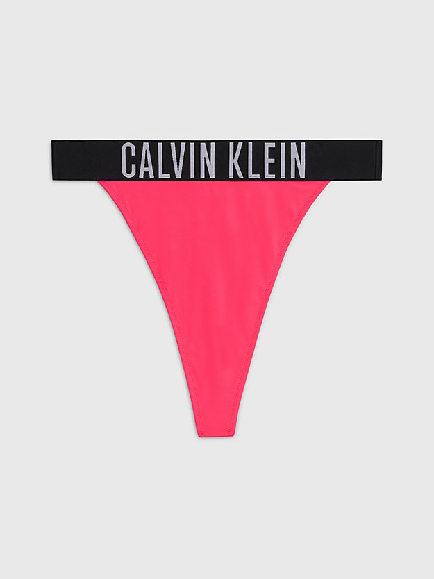 signal red thong bikini bottoms - intense power for women calvin klein