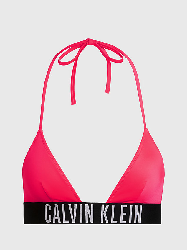 red mikro triangel bikini-top - intense power für damen - calvin klein
