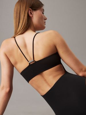 pvh black cut out swimsuit - ck black for women calvin klein