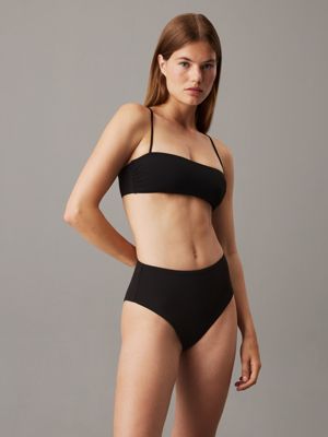 black bandeau bikini top - ck black for women calvin klein