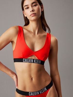 flaming chili bralette bikini top - intense power for women calvin klein