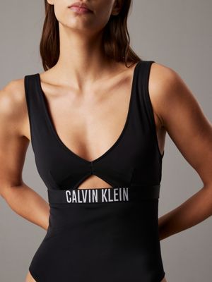 pvh black cut out swimsuit - intense power for women calvin klein