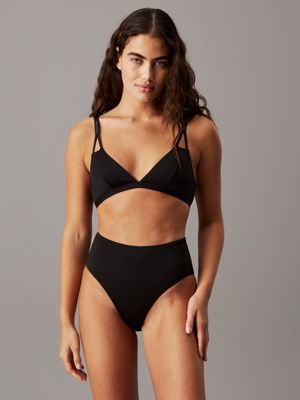 black triangle bikini top - ck split elastic for women calvin klein