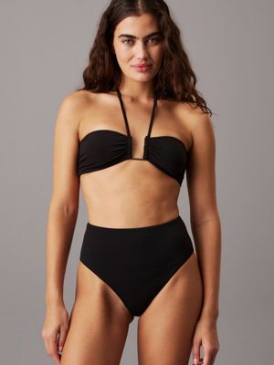 black bandeau bikini top - ck wire for women calvin klein