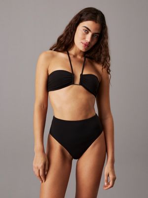 black high waisted bikini bottoms - ck wire for women calvin klein