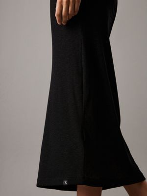 pvh black rib jersey maxi beach dress for women calvin klein