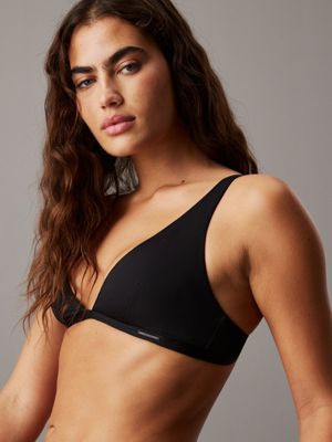 pvh black triangle bikini top - ck essentials for women calvin klein