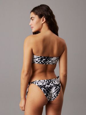 ck shell aop bandeau bikini top - ck essentials for women calvin klein