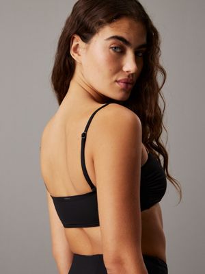 pvh black bandeau bikini top - ck essentials for women calvin klein