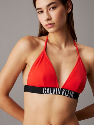 flaming chili triangle bikini top - intense power for women calvin klein