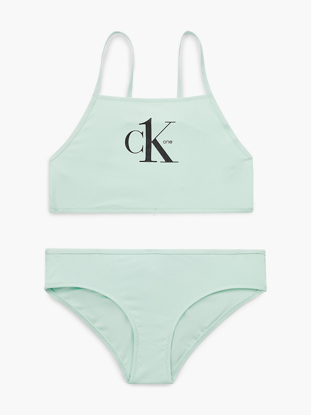 CLEAR SEAFOAM Girls Bralette Bikini Set - Y2ck One undefined girls Calvin Klein