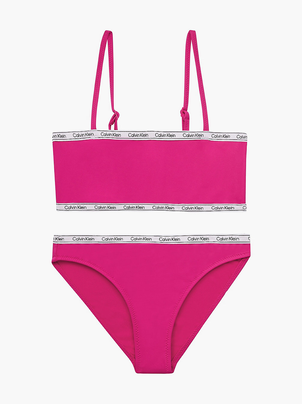 ROYAL PINK Girls Bralette Bikini Set - Logo Tape undefined girls Calvin Klein