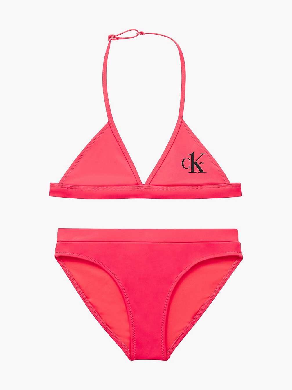 CORAL CRUSH Girls Triangle Bikini Set - CK One undefined girls Calvin Klein