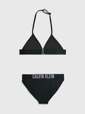 Bikini 2 Pièces Fille - Haut Brassière Et Shorty - Corail Fluo - 80% Polyamide 20% élasthanne