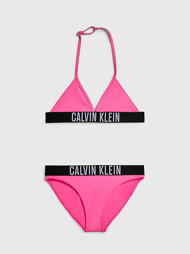 LOUD PINK Girls Triangle Bikini Set - Intense Power for girls CALVIN KLEIN