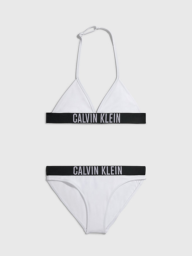 PVH CLASSIC WHITE Girls Triangle Bikini Set - Intense Power for girls CALVIN KLEIN