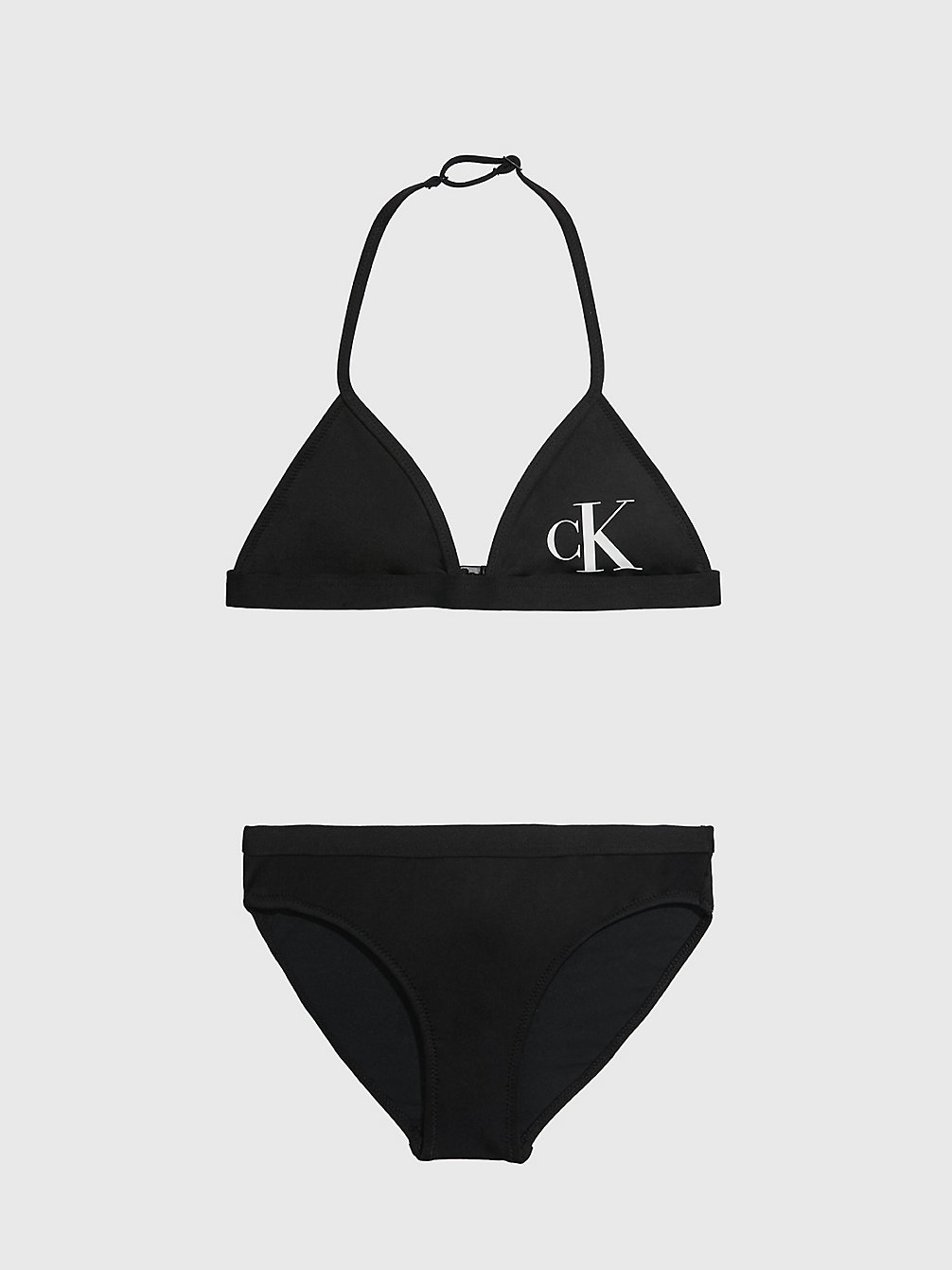 PVH BLACK Ensemble Bikini Triangle Pour Fille - CK Monogram undefined girls Calvin Klein