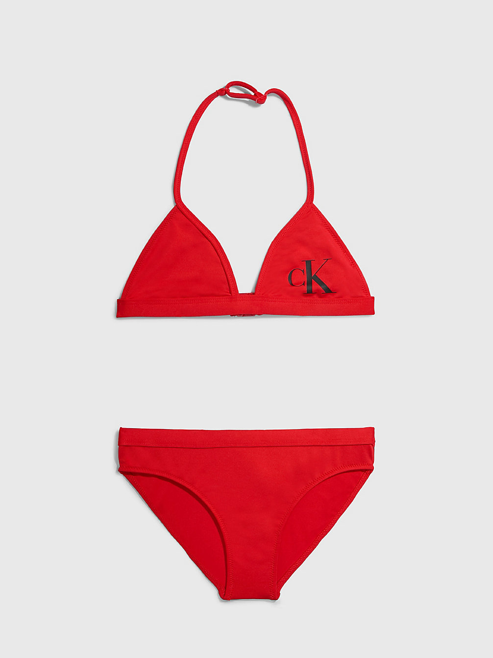 Bikini De Triángulo Para Niña - CK Monogram > CAJUN RED > undefined nina > Calvin Klein