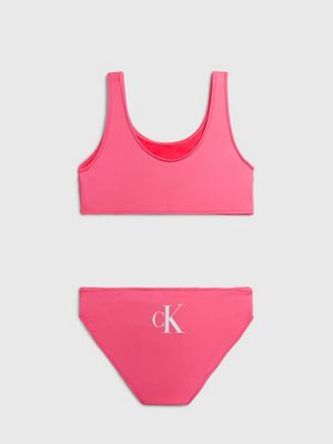 Brutal Precioso Permanece Bikini con corpiño para niña - CK Monogram Calvin Klein® | KY0KY00029XI1