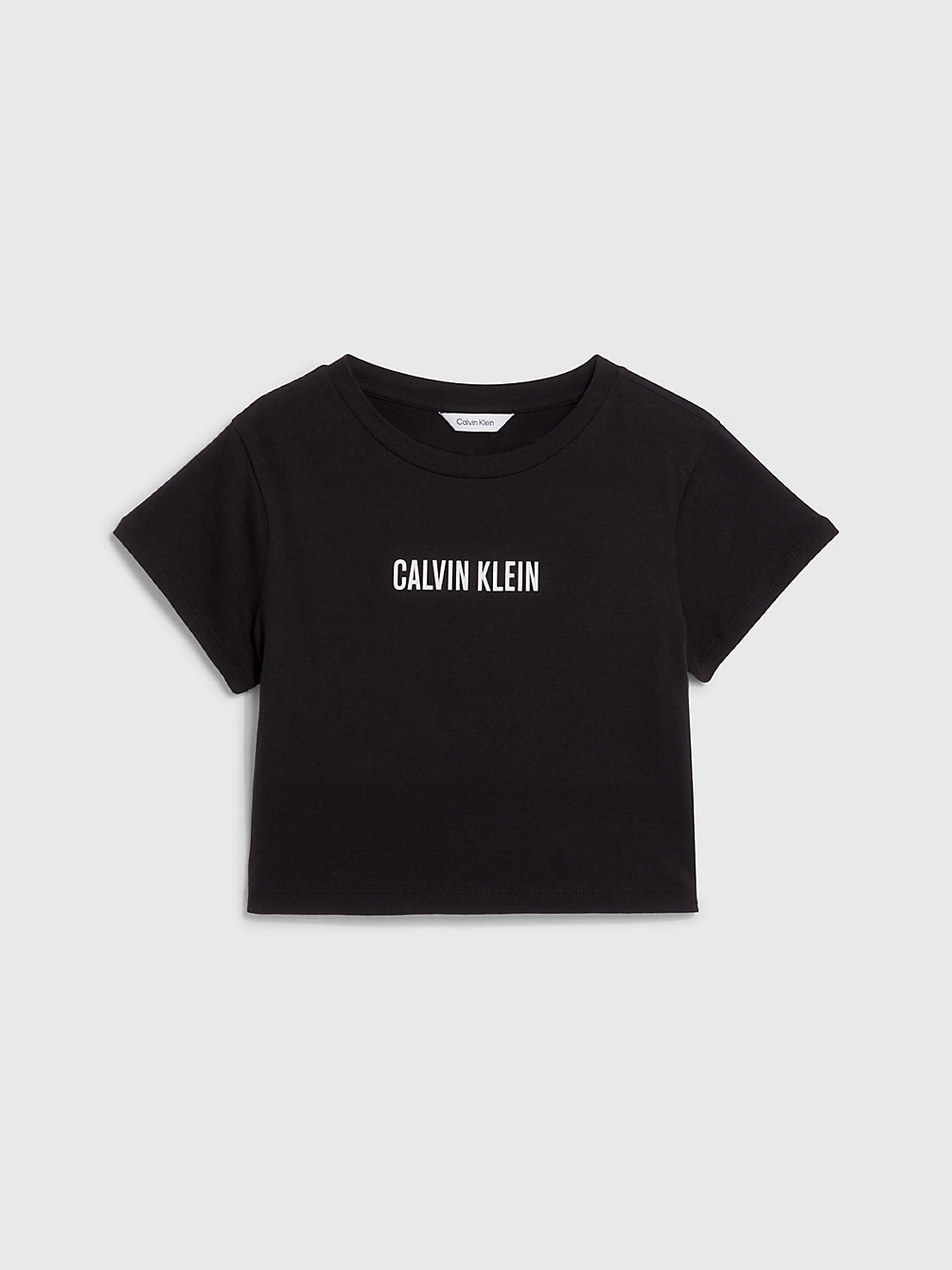 PVH BLACK Girls Cropped Beach T-Shirt - Intense Power undefined girls Calvin Klein
