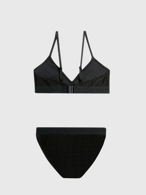 black girls triangle bikini set - intense power for girls calvin klein