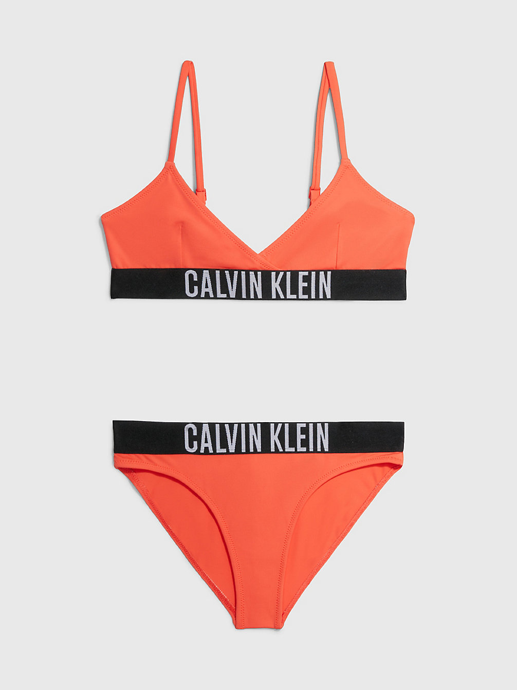 BRIGHT VERMILLION Ensemble Bikini Triangle Pour Fille - Intense Power undefined filles Calvin Klein