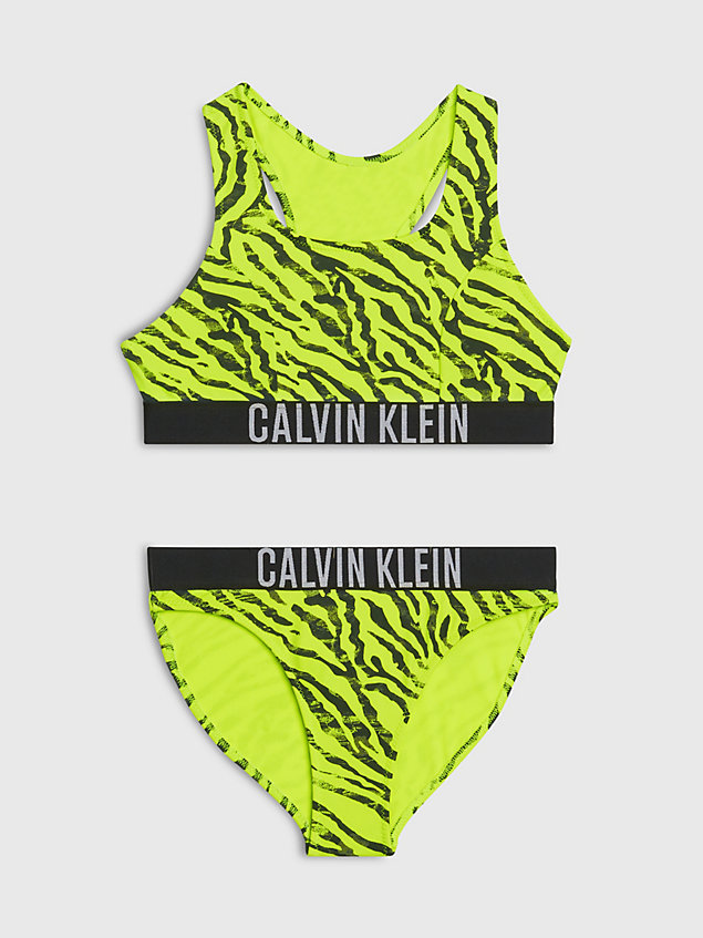 green girls bralette bikini set - intense power for girls calvin klein
