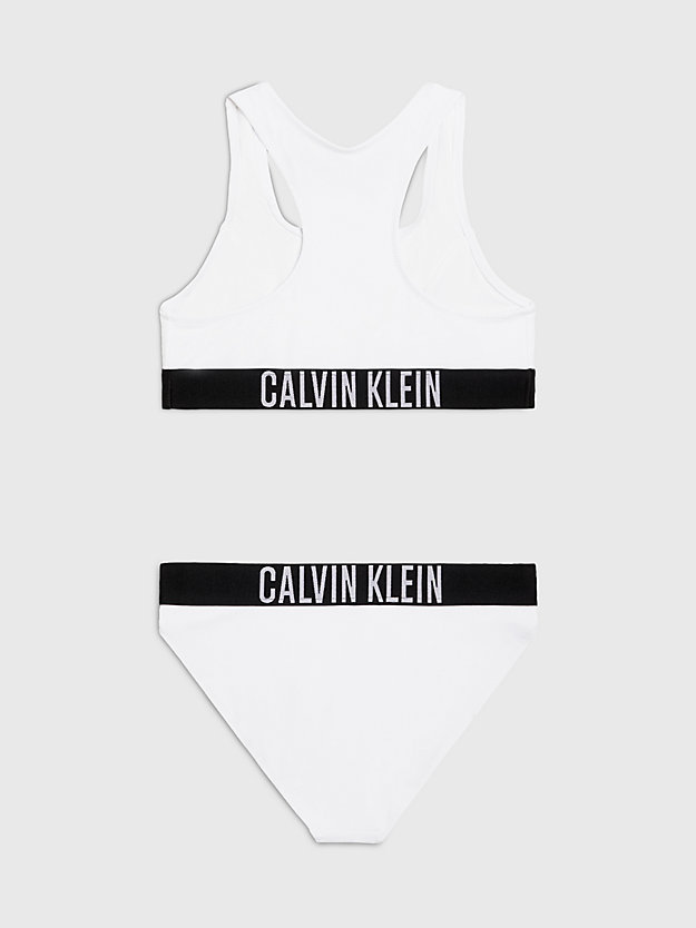 pvh classic white girls bralette bikini set - intense power for girls calvin klein