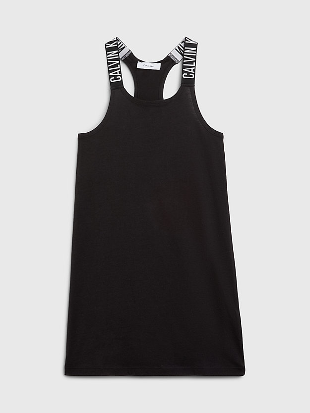pvh black dziewczęca sukienka plażowa - intense power dla dziewczynki - calvin klein