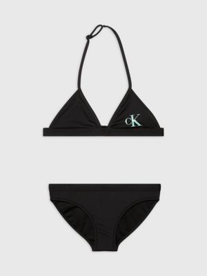 Calvin Klein, Girls Monogram Bralette Bikini Set, Kids